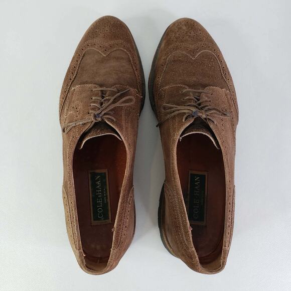 Cole Haan Suede Wingtip Laced Brown Suede Loafer Oxford Shoes Mens Size 11.5 D main image 7